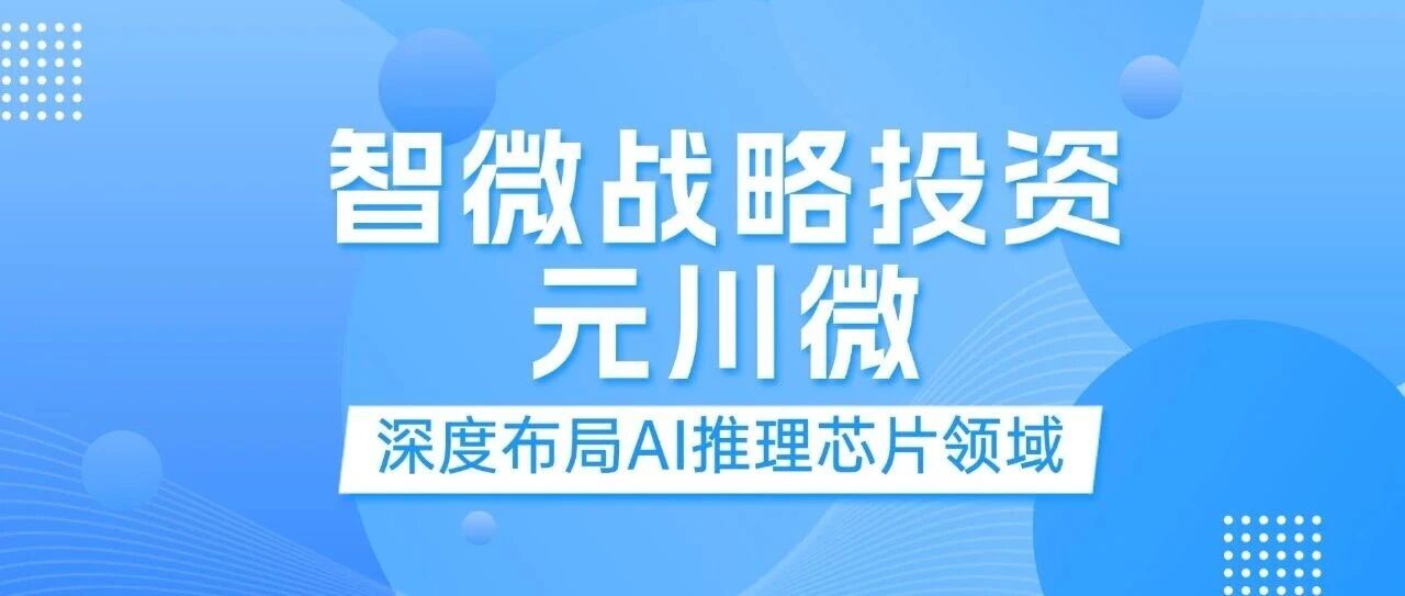 GA黄金甲入口智能战术投资元川微， 加码边缘及端侧AI推理赛路